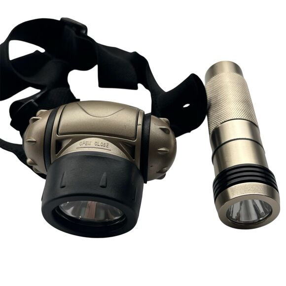 Durabilt LED Headlight & Flashlight Set Work Light Combo Tested & Working - Picture 1 of 7